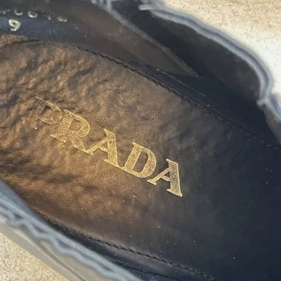 PRADA Saffiano Chelsea Boot UK 9/ US 10 Black Leather Pull On 2TC015 $995 Msrp - Picture 4 of 6